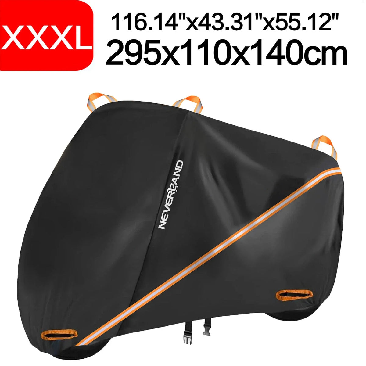 3XL Outdoor Motorcycle Cover - Waterproof for Winter Protection