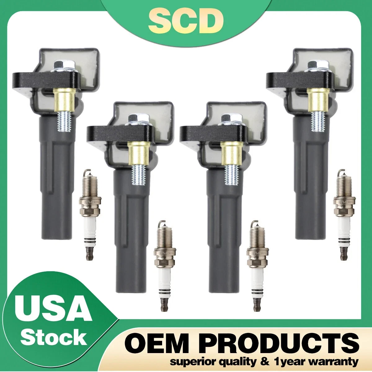Set of 4 Ignition Coils & Spark Plugs for Subaru Outback/Impreza 2000-2023