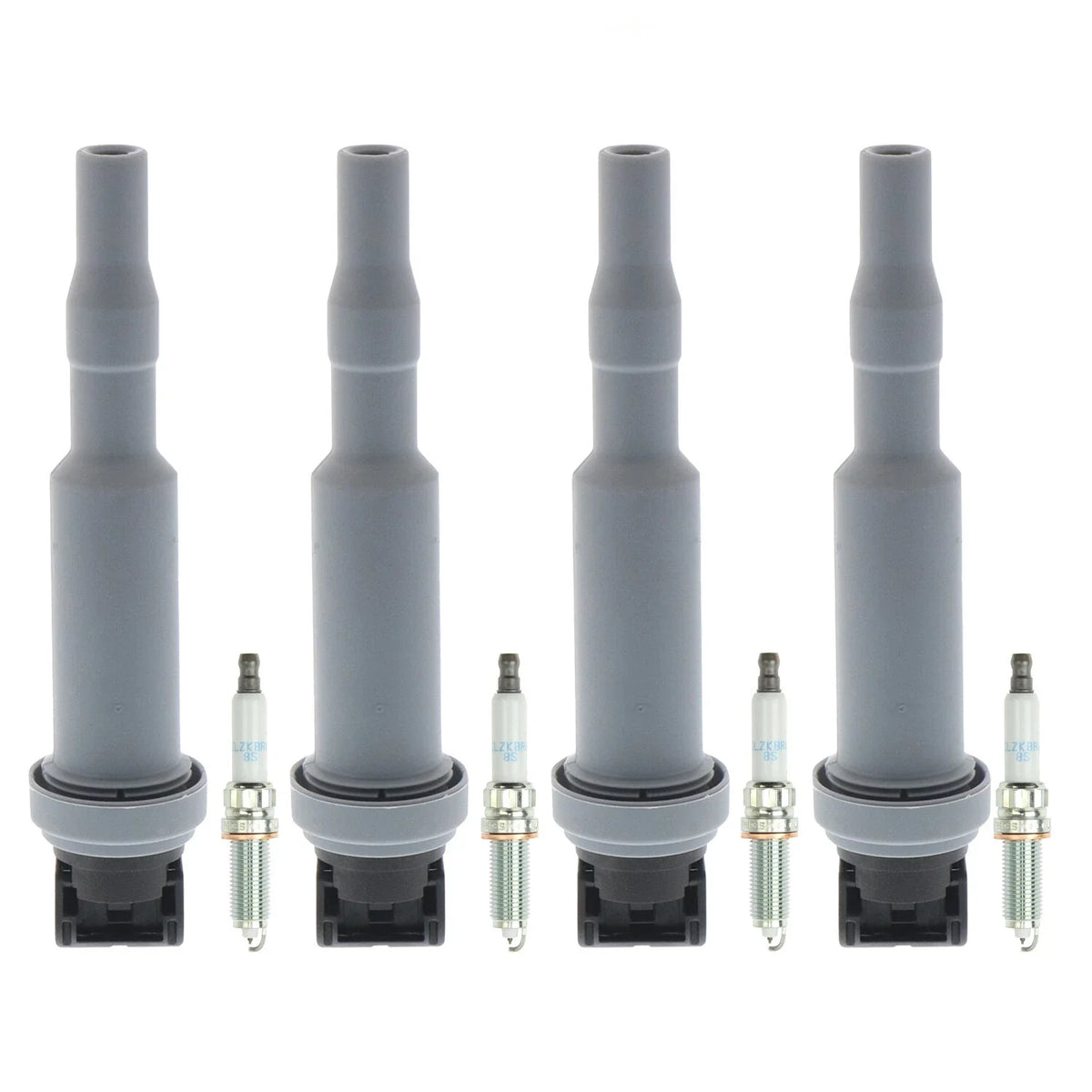 Set of 4 Ignition Coils & 4 NGK Laser Iridium Spark Plugs for BMW F30 320i
