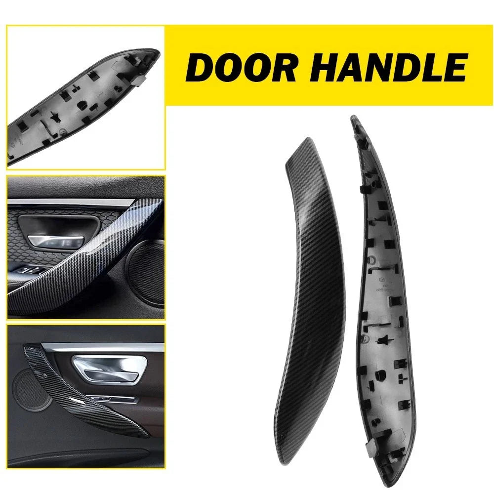 2X Door Handle Carbon Fiber Trim for BMW 3 Series F30 F31 2013-2018