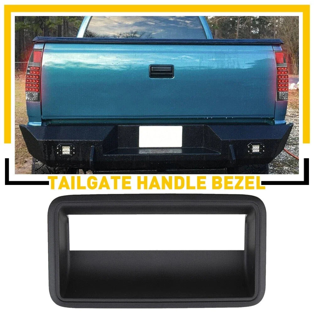 Tailgate Trim Bezel Handle for Chevy GMC K1500 C1500 (1988-1999) - Black