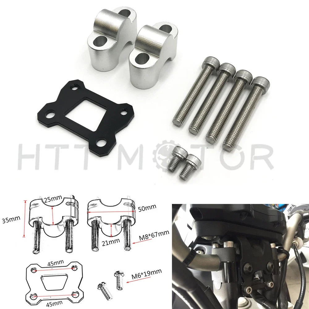 25mm Riser Handlebar for Yamaha MT07 Tracer 700 (2014–2017)