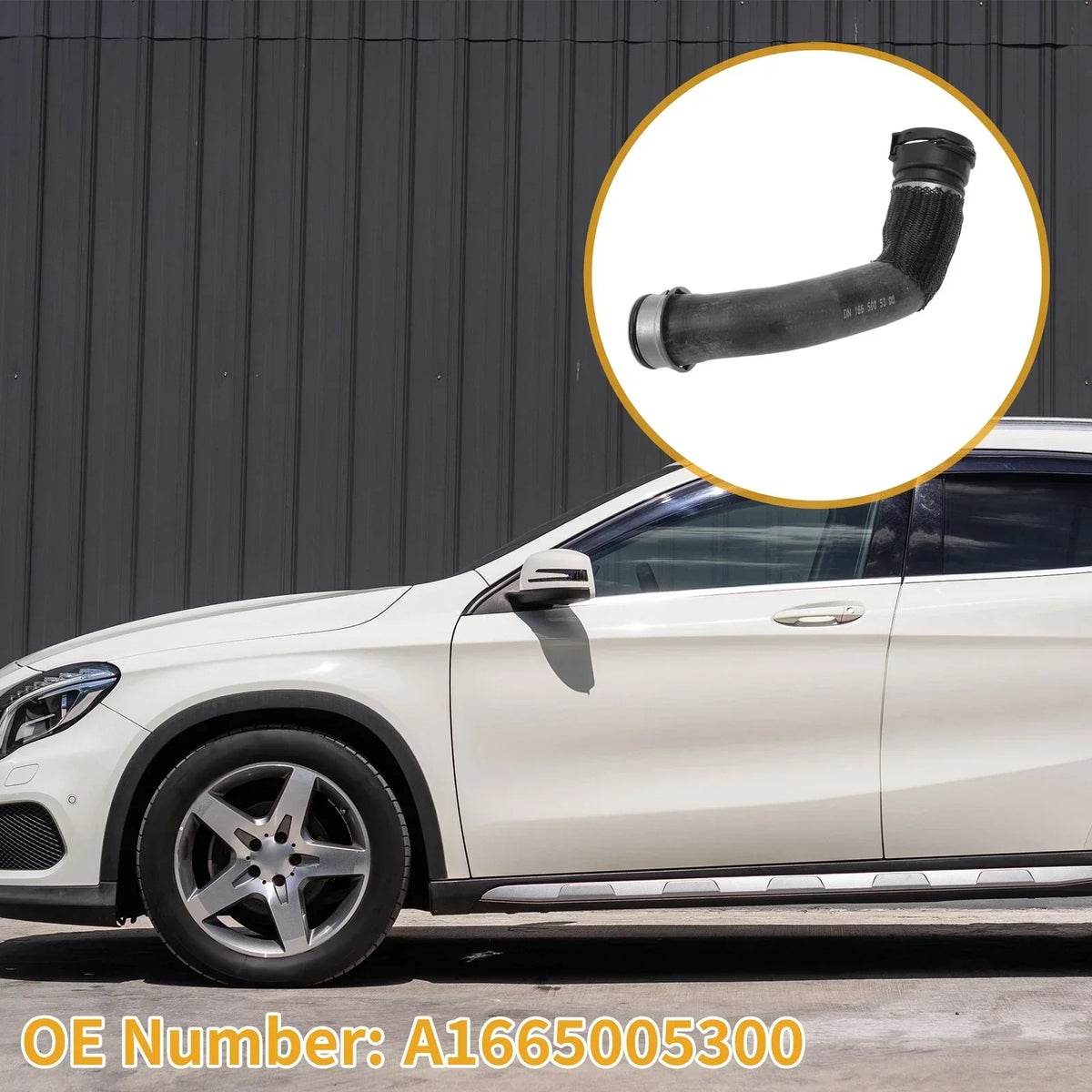 Black Radiator Coolant Hose for 2013-2016 Mercedes-Benz GL550