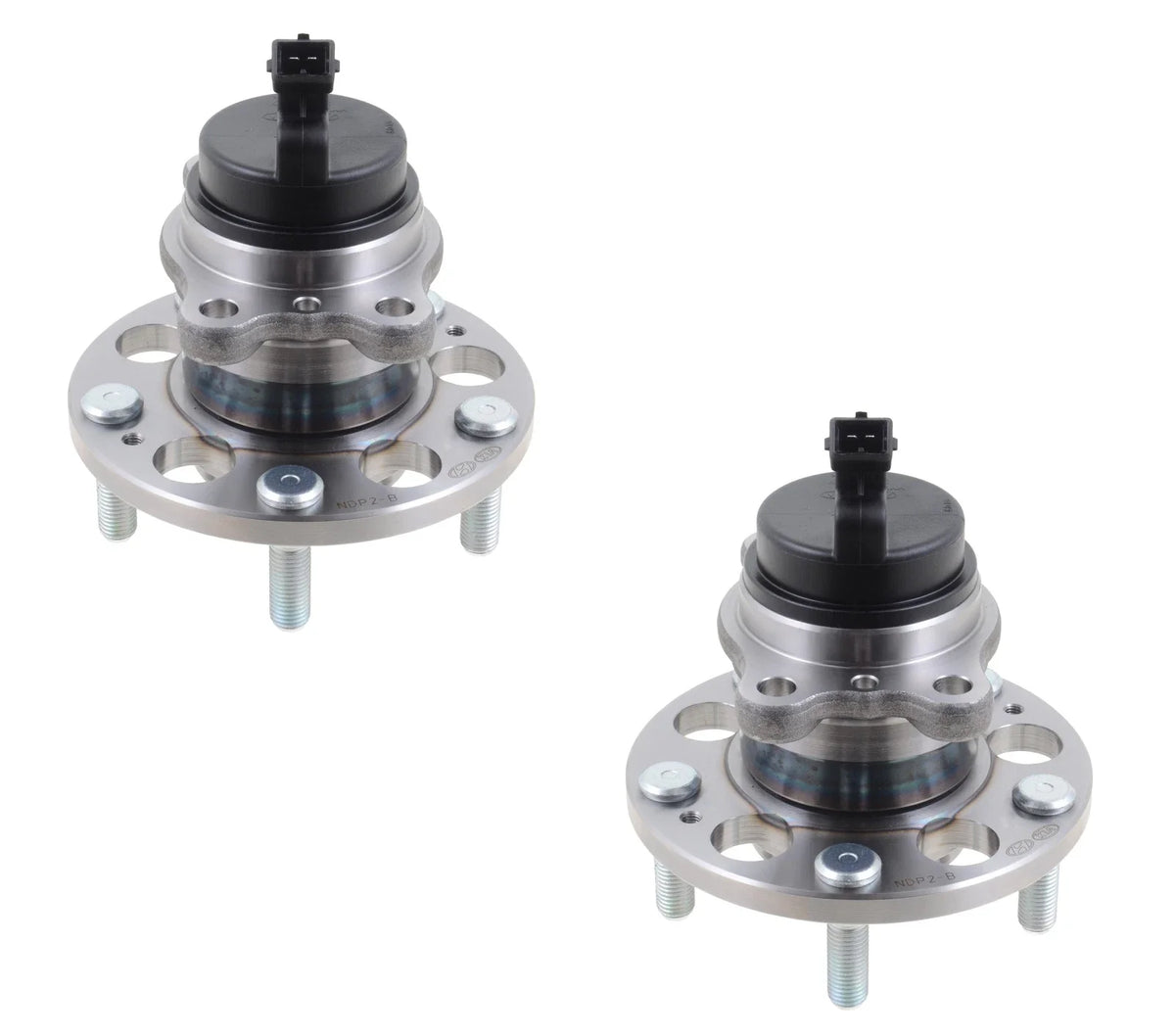Set of 2 Rear Wheel Bearings & 5 Lug Hub Assemblies for Hyundai Kia
