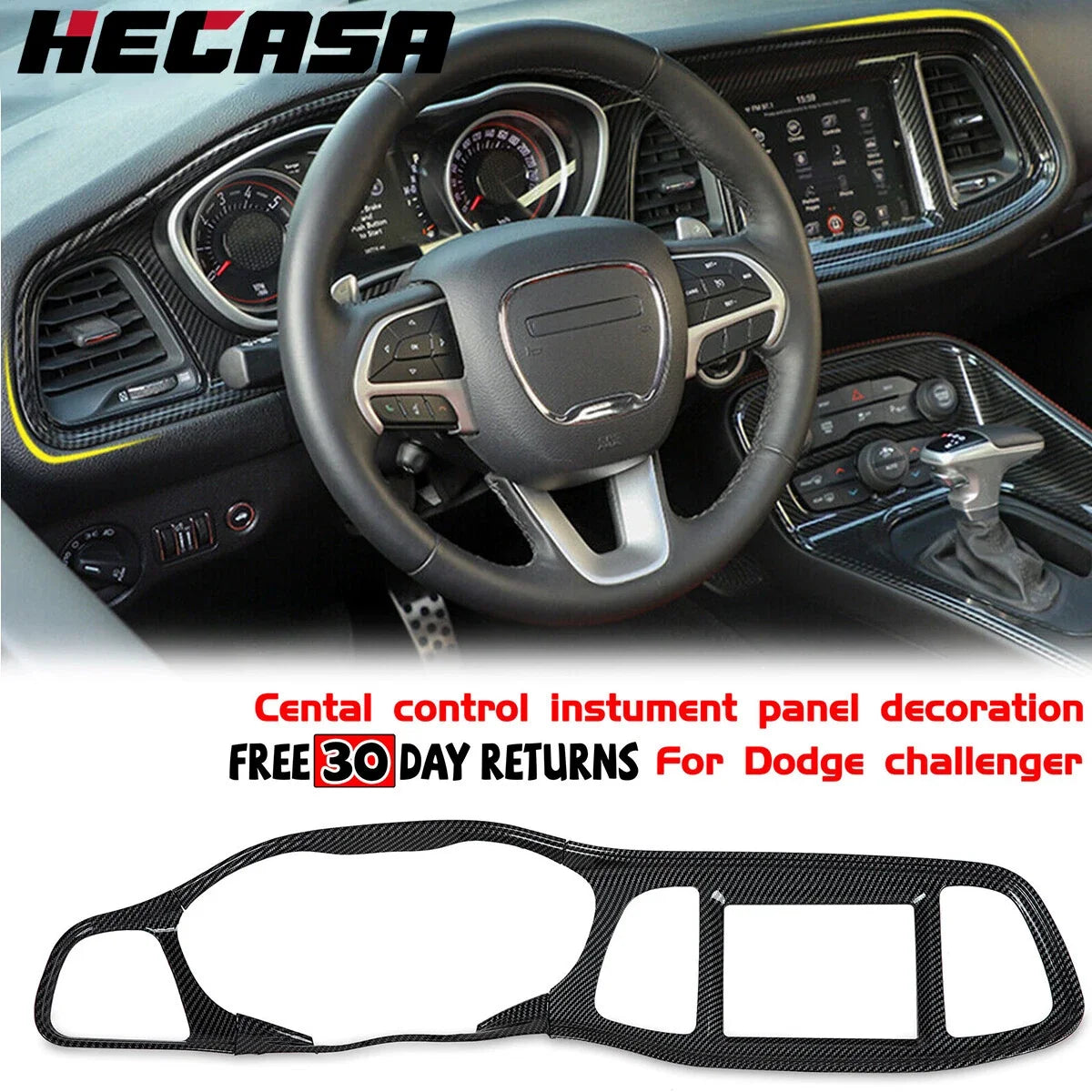 Dashboard Panel Trim Cover for 2015-2023 Dodge Challenger