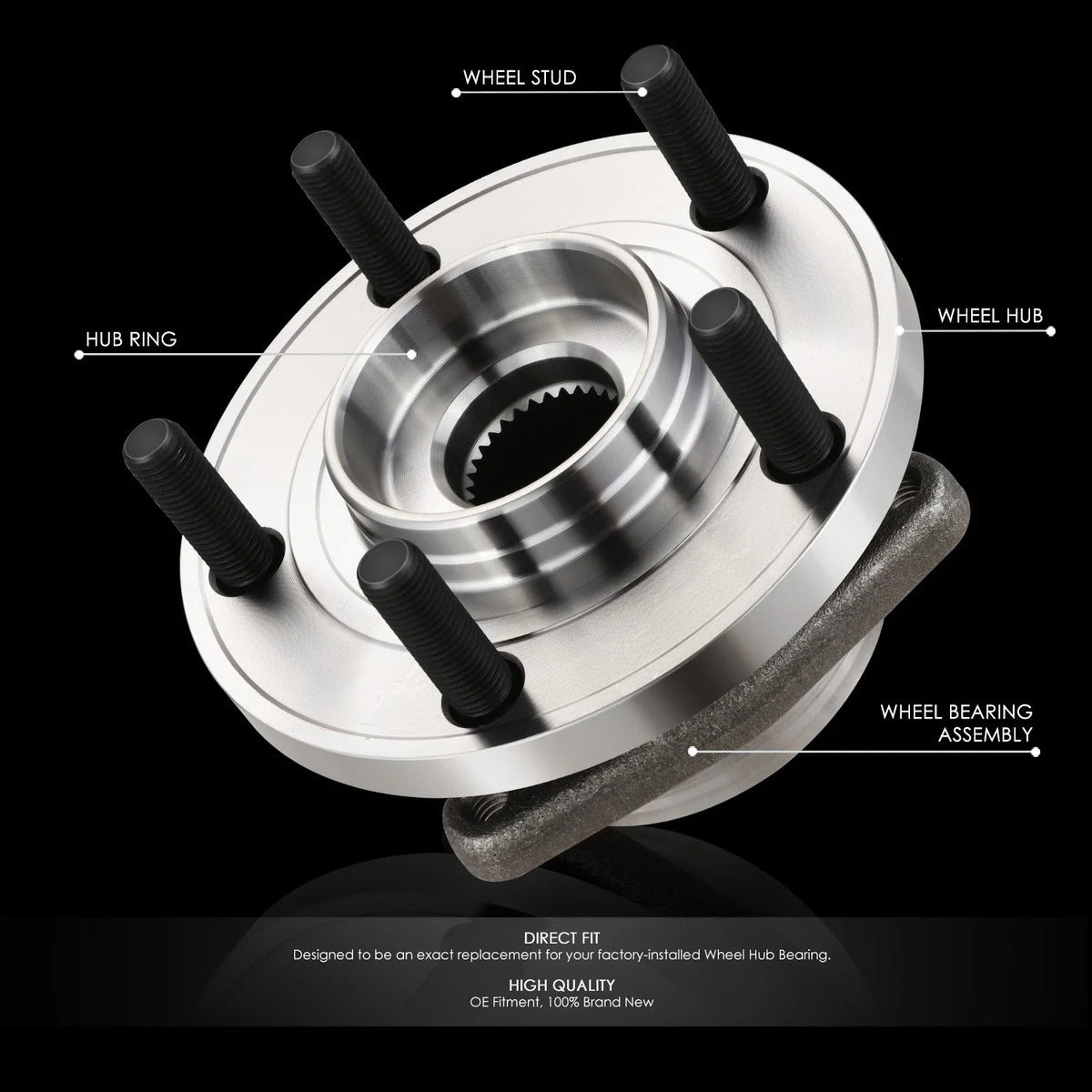Front Left or Right Wheel Bearing & Hub for Chrysler 200/Avenger/Sebring (2007–2014)