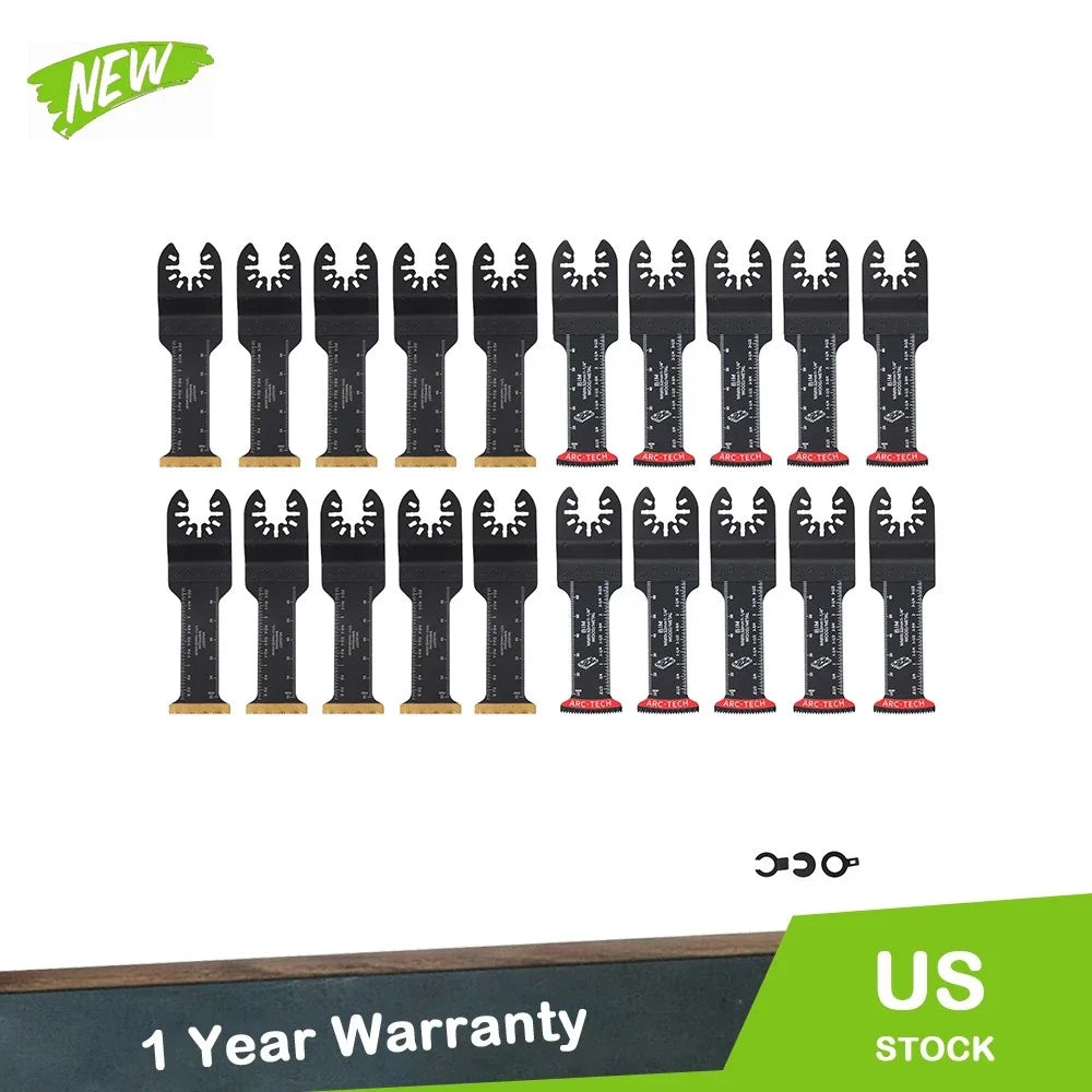 20 Pack Extra Long Titanium Oscillating Saw Blades for Multitools