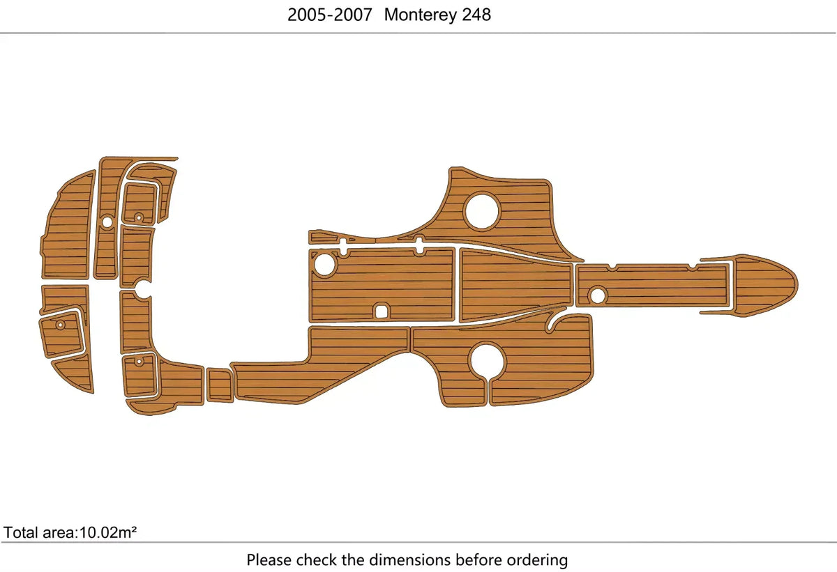 EVA Foam Teak Deck Flooring Mat for Monterey 248 (2007)