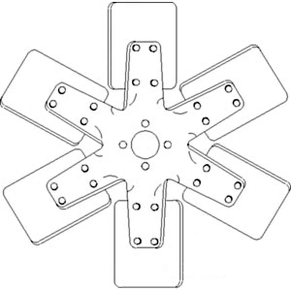 6 Blade Fan for 175 255 265 (Fits 521269M1, 521269M1-A)