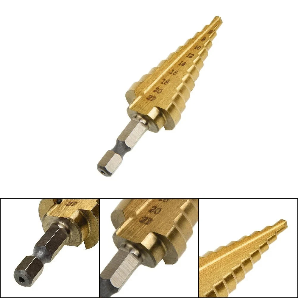 1pc 22mm Hex Cone Step Drill Bit for Sheet Metal (Fits )