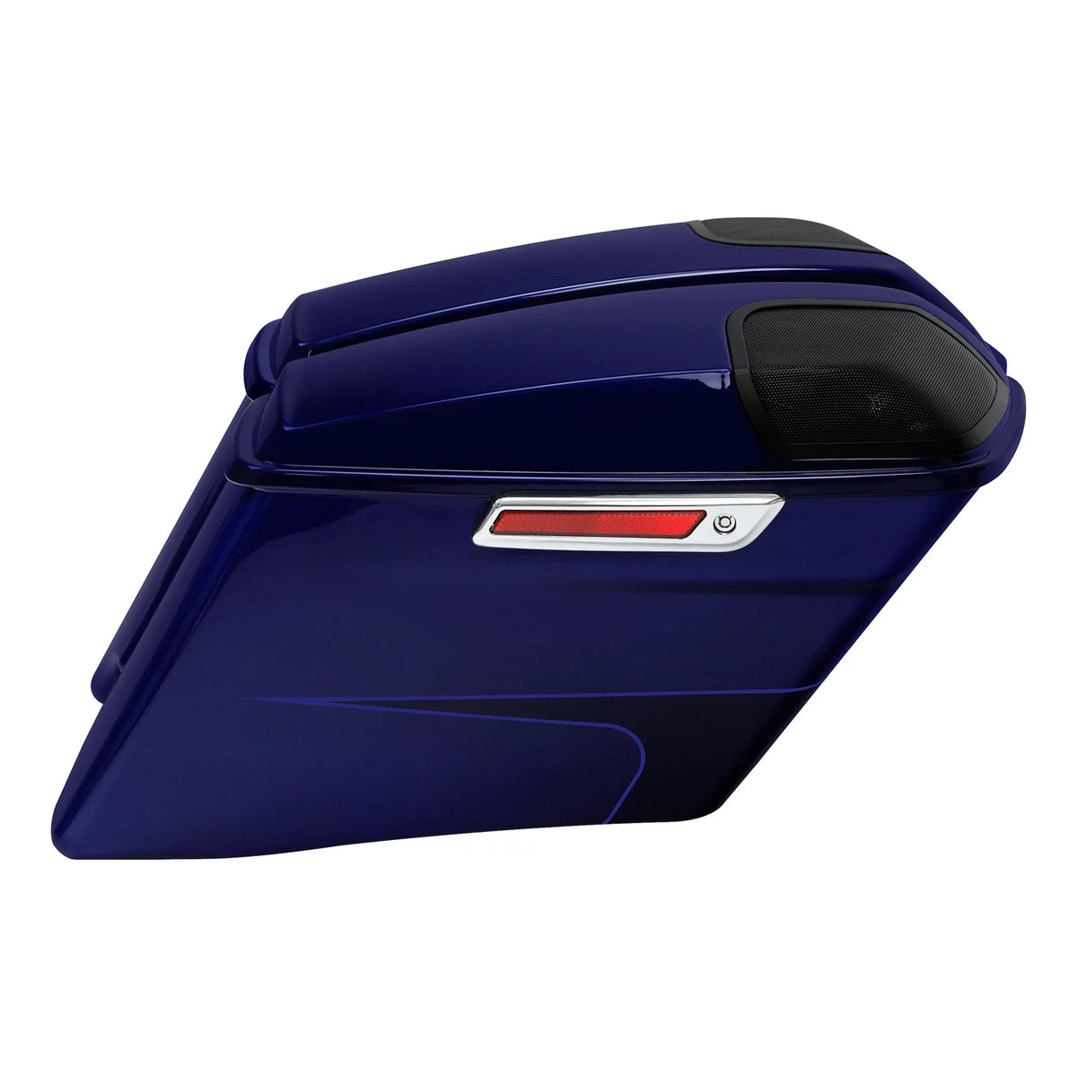 4" Stretched Saddlebags - Zephyr Blue/Black Sunglo for Harley (2014-2023)