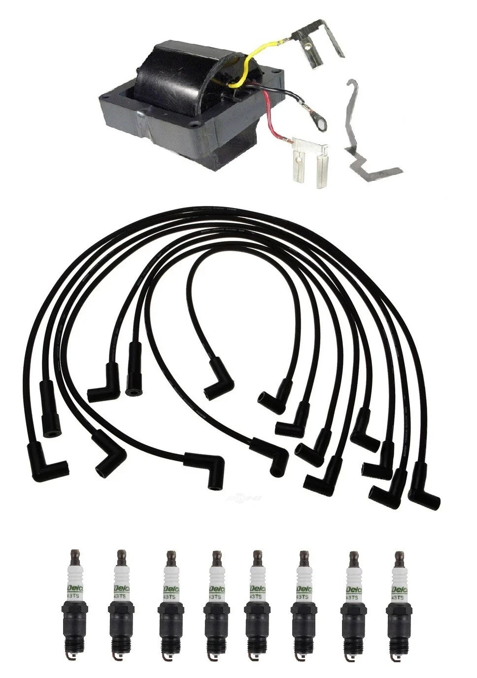 Ignition Wires & Spark Plugs Kit for Chevy C10 K20 Jimmy C2500 (1973–1987)