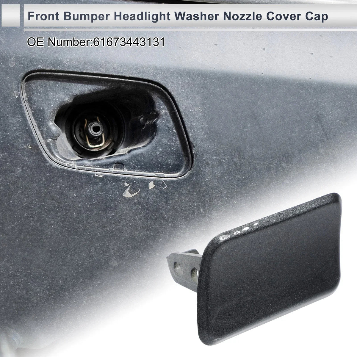 Grey Headlight Washer Nozzle Cover Cap Front Left for BMW X3