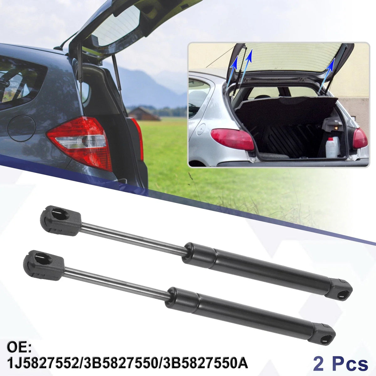2Pcs Rear Hatch Lift Support Gas Struts for Audi A4 B5 (1995–2001) No.1J5827552