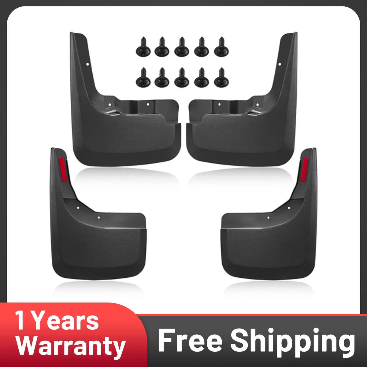 4pcs Mud Guards for Chevy Silverado 1500 (2019–2024) 2.7L 3.0L