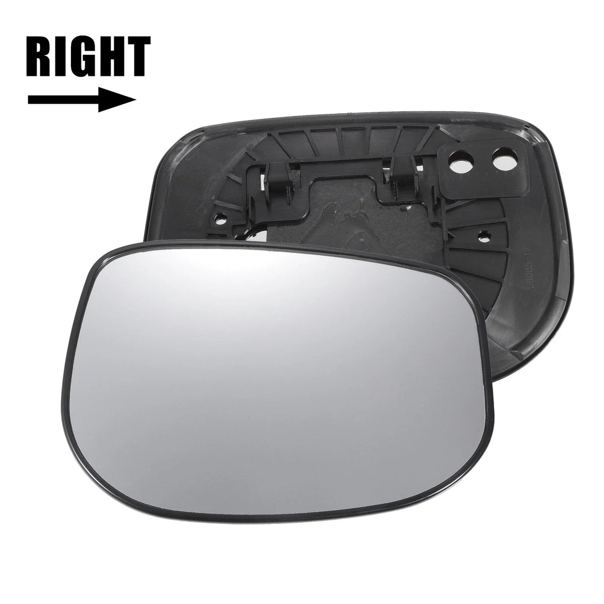 Right Side White Mirror Glass for Honda Fit Jazz (2009–2013)