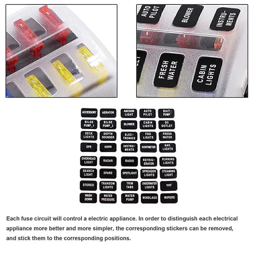 Waterproof 8 Way LED Fuse Box Holder for Automotive Applications