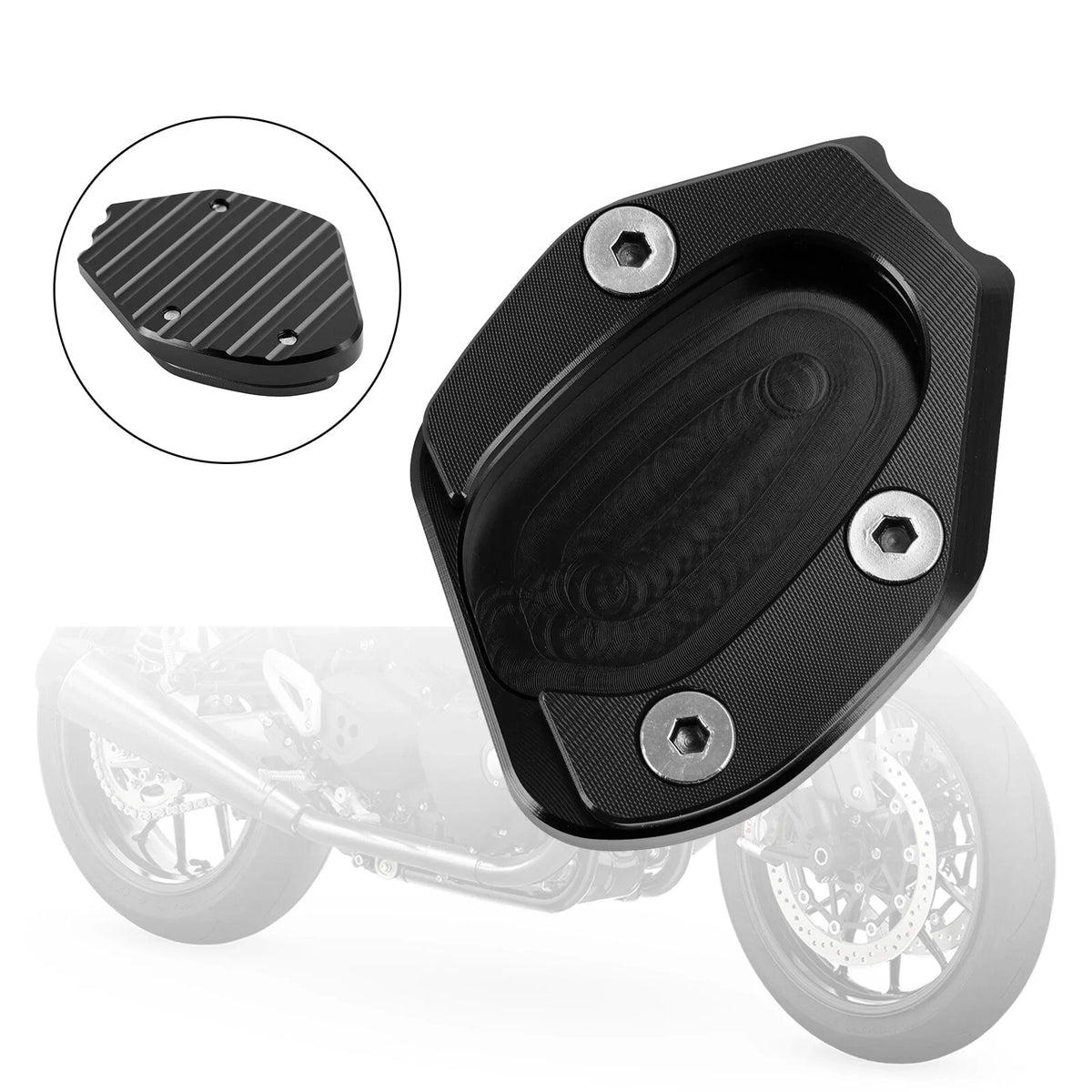Kickstand Enlarger Plate Pad for Triumph Speed Twin 1200 (2019–2021) & Thruxton 1200/R (2016–2019)