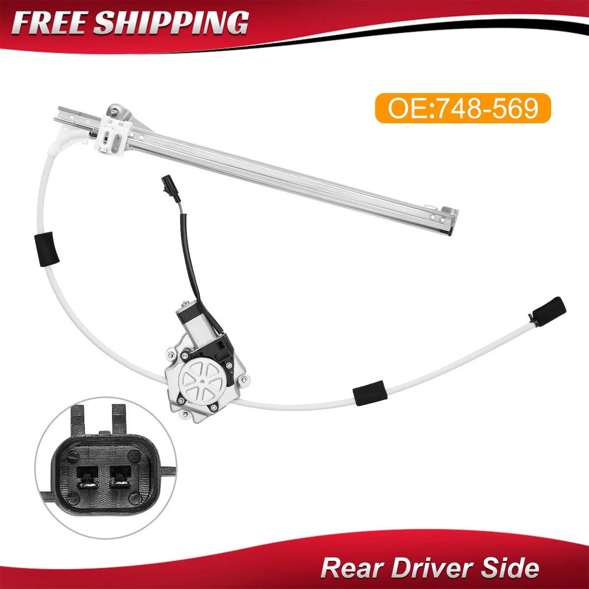 Window Regulator with Motor for Jeep Liberty 2002-2007 Rear Driver Side