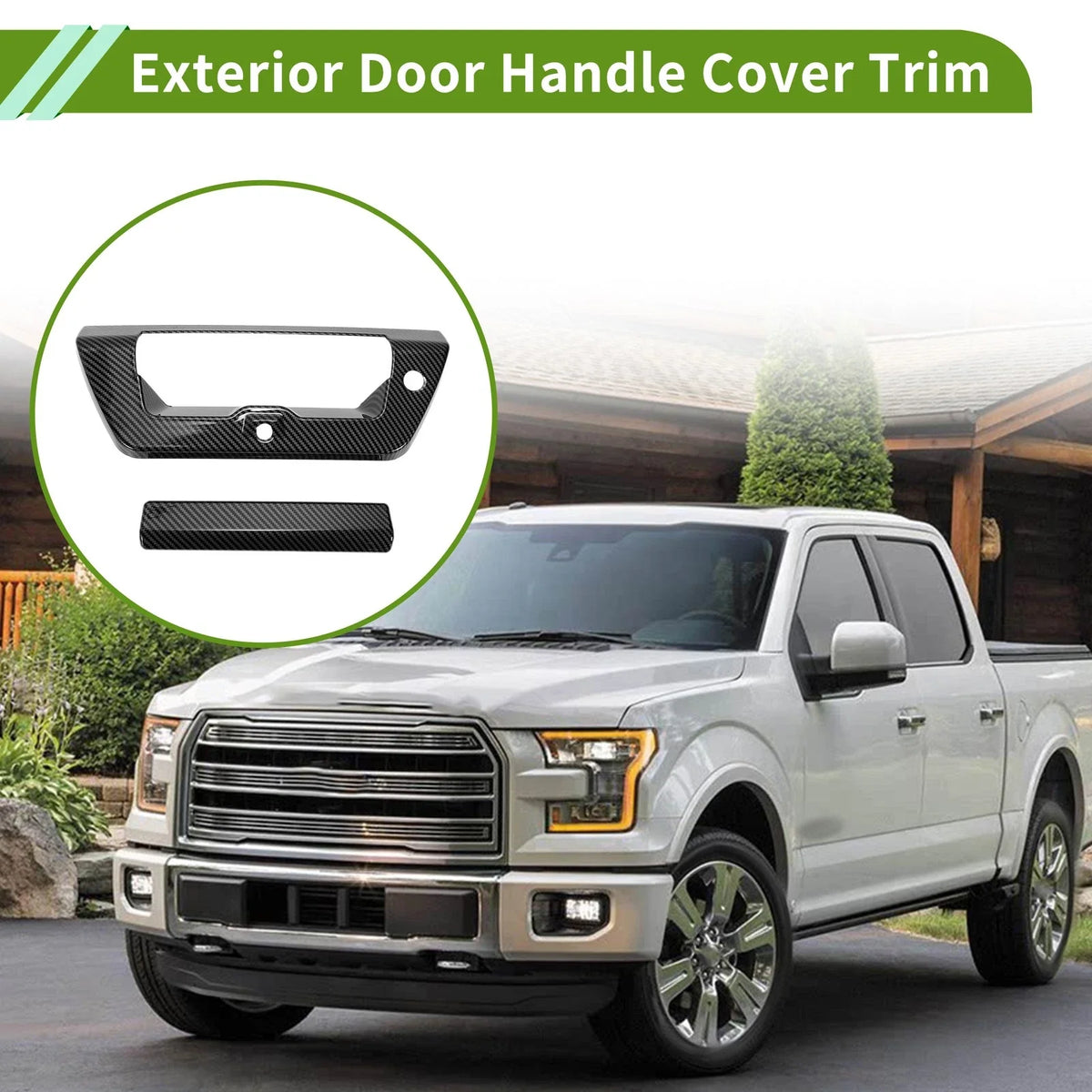 Exterior Trim Tailgate for Ford F150 (2015–2020) Black ABS Set