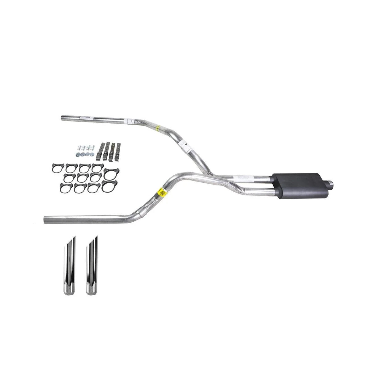 Dual Exhaust 2.5" Pipe Flowsound Muffler with SW Tip for F150 (2007–2013)