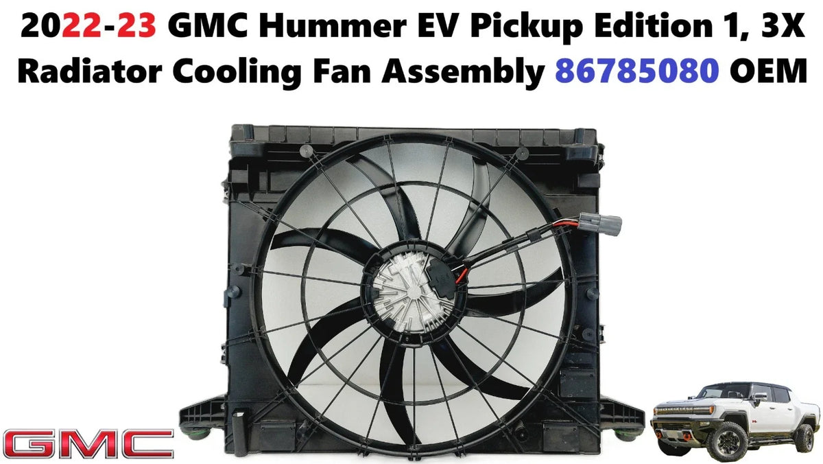 Set of 3 Radiator Cooling Fans for GMC Hummer EV Pickup 2022-2023