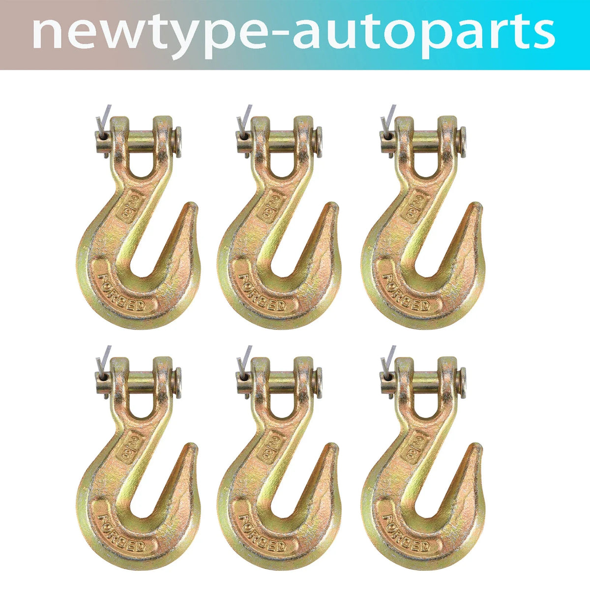 6 pcs Chain Grab Hook Clevis for Trailer Wrecker Tow Truck (G70)