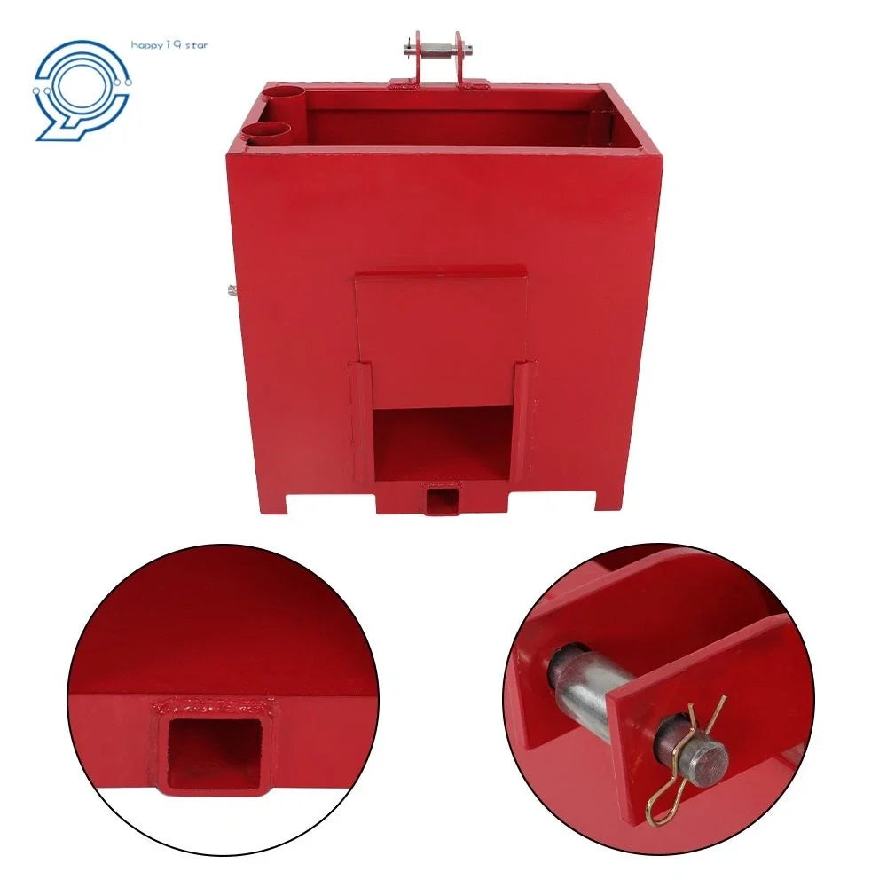 Ballast Box for Tractor Attachment 3 Point Category 1 (Red Holder)