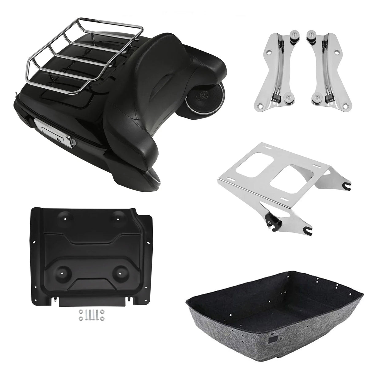LED Light Rack Speakers Mount Plate for Harley Touring Models 2014-2026
