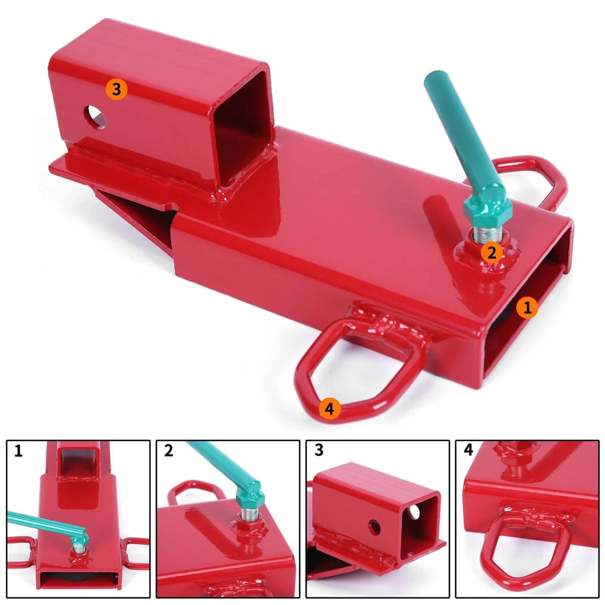 Clamp On Forklift Trailer Hitch 2" Receiver Towing Adapter