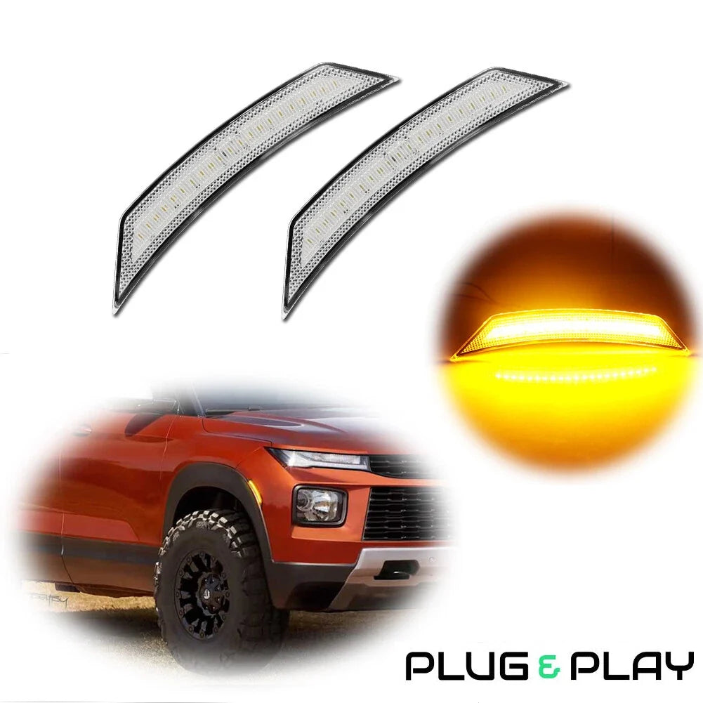 Clear Lens Side Marker Indicator Lights for Chevy Trailblazer (2021–2025)
