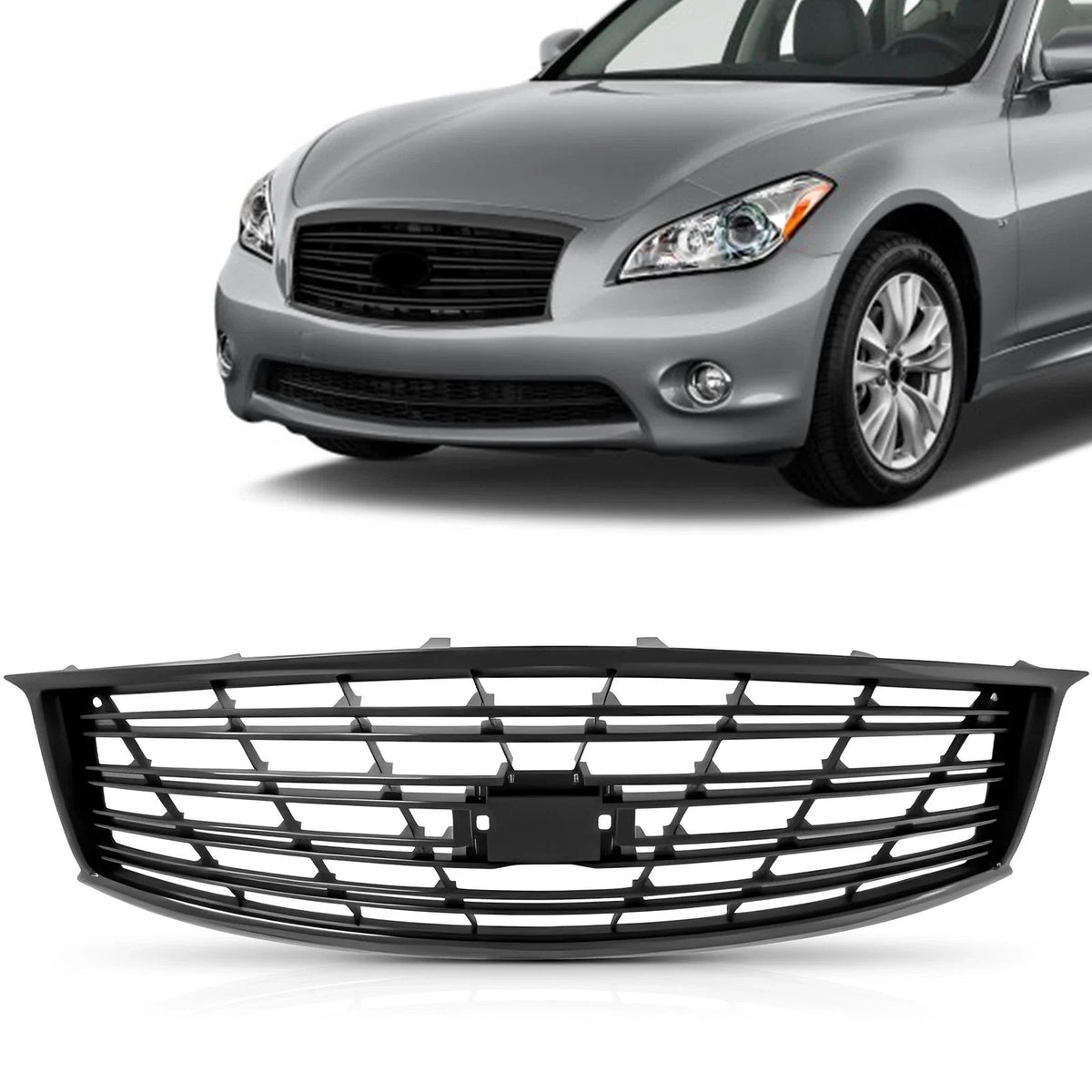Front Grille for Infiniti M37 M56 (2011–2013) Black Upper Grille