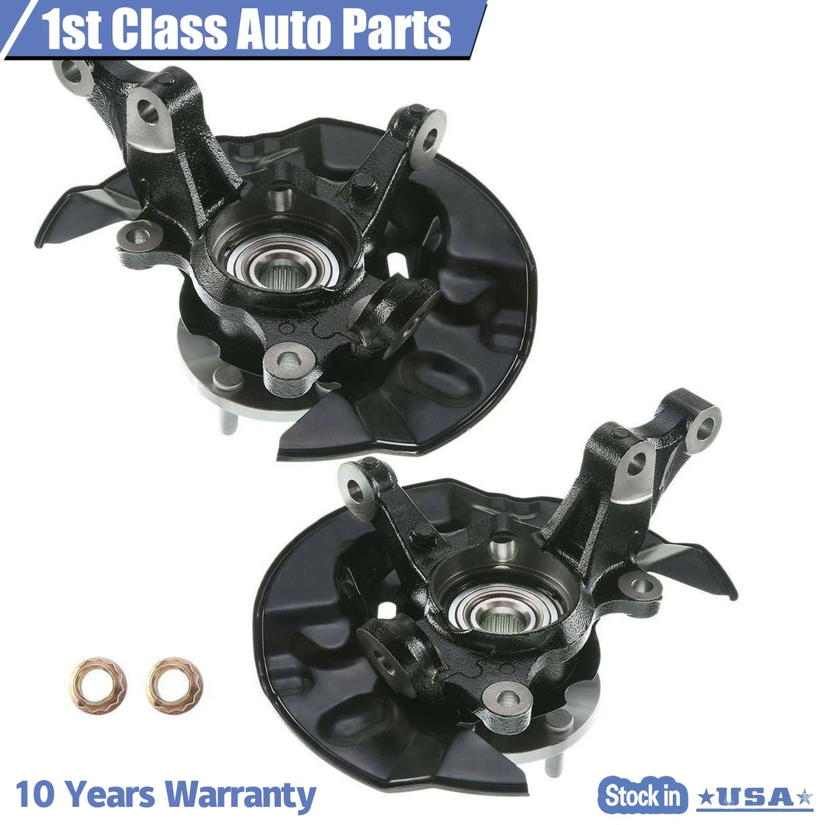 Pair Wheel Bearing Hub Steering Knuckle Assy for Toyota Corolla (2003–2008)