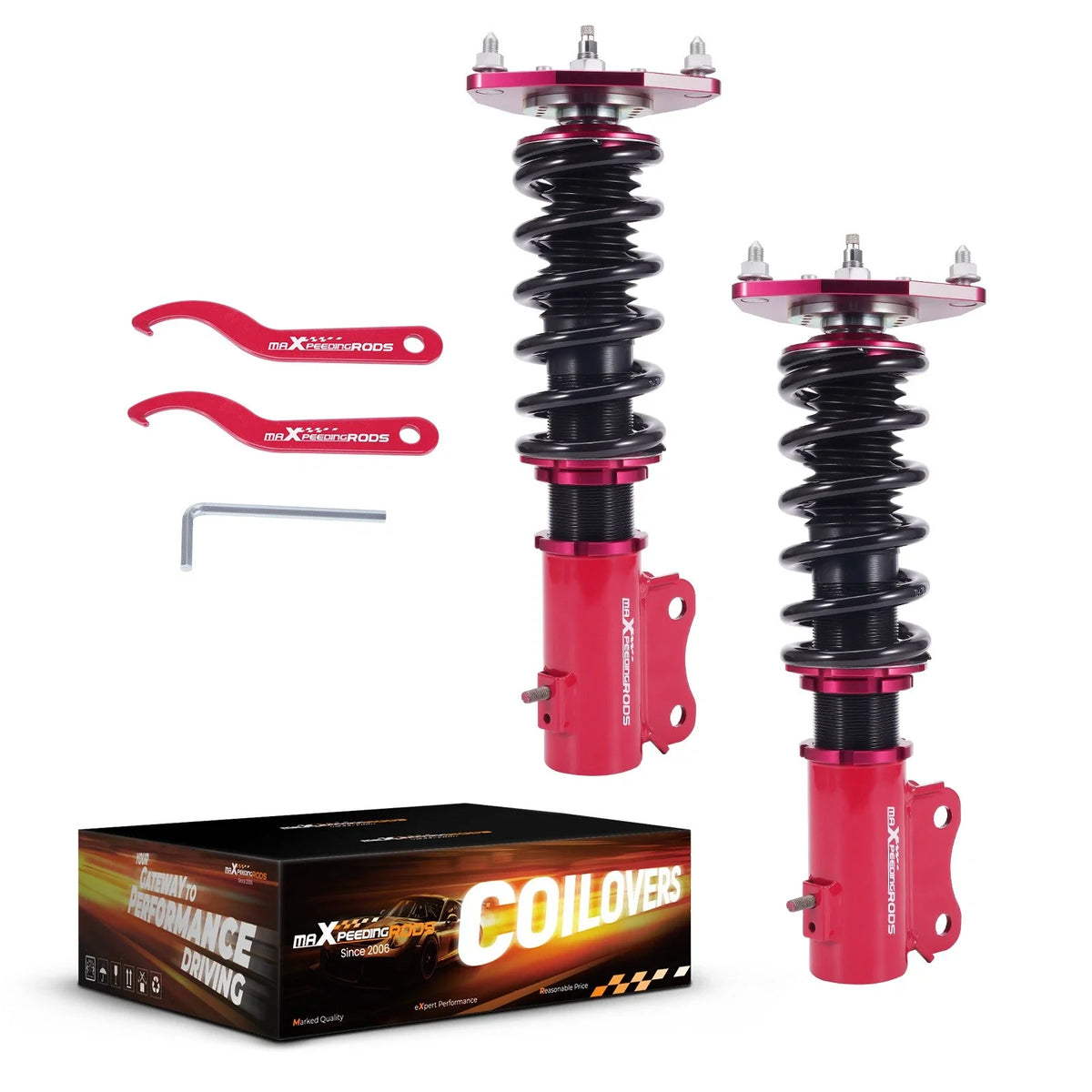 Adjustable Coilover Kit - 2 Pieces for Mitsubishi Lancer 2002–2006