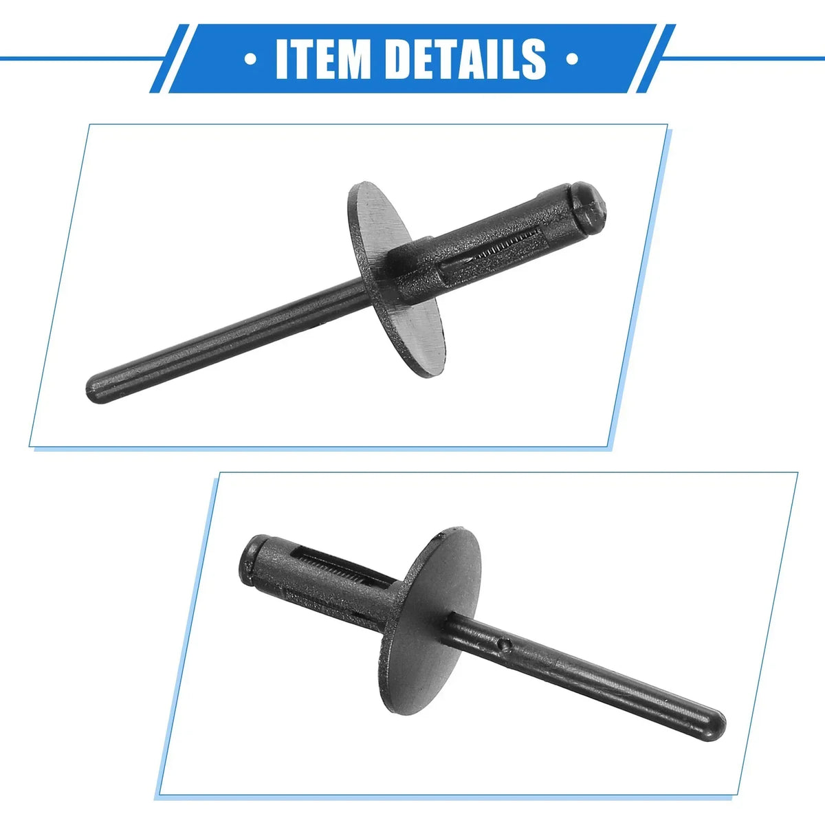 Set of 30 Black Plastic Fender Liner Rivets for BMW X1 2013 to 2023