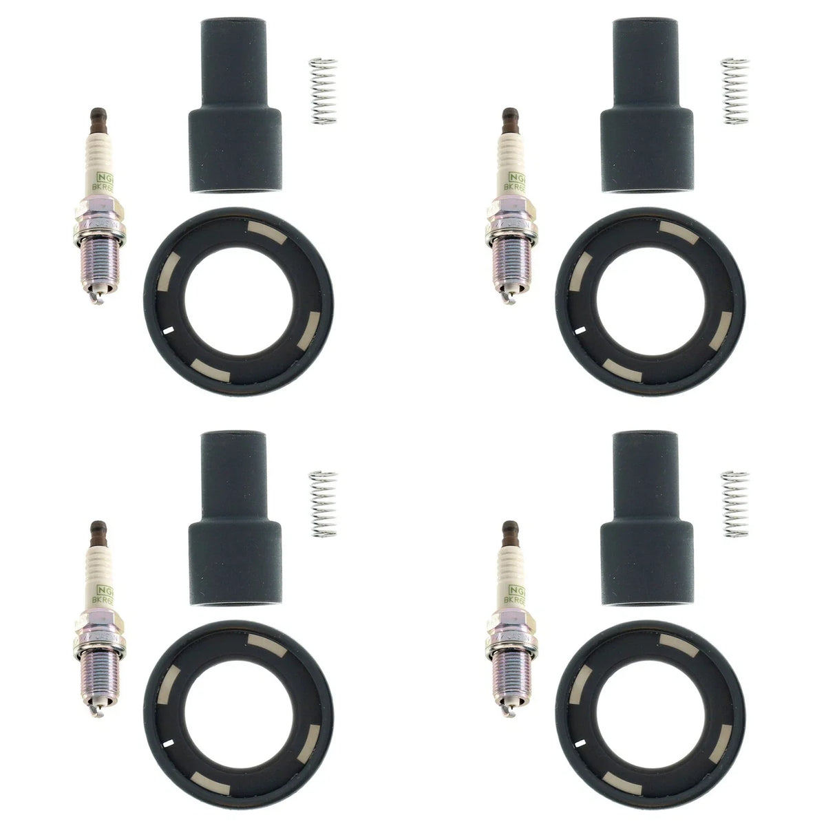 Set of 4 NGK G-Power Platinum Spark Plugs & Denso Coil Boots for Camry Highlander