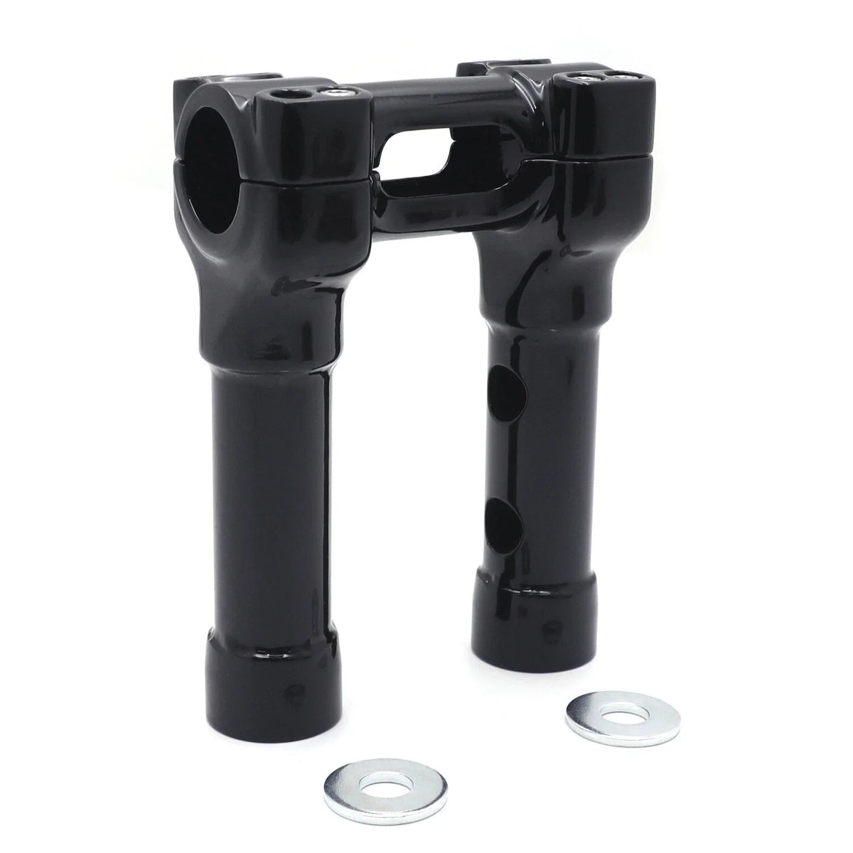 Handlebar Top Clamp 6" Riser CNC Black for Harley Bikes