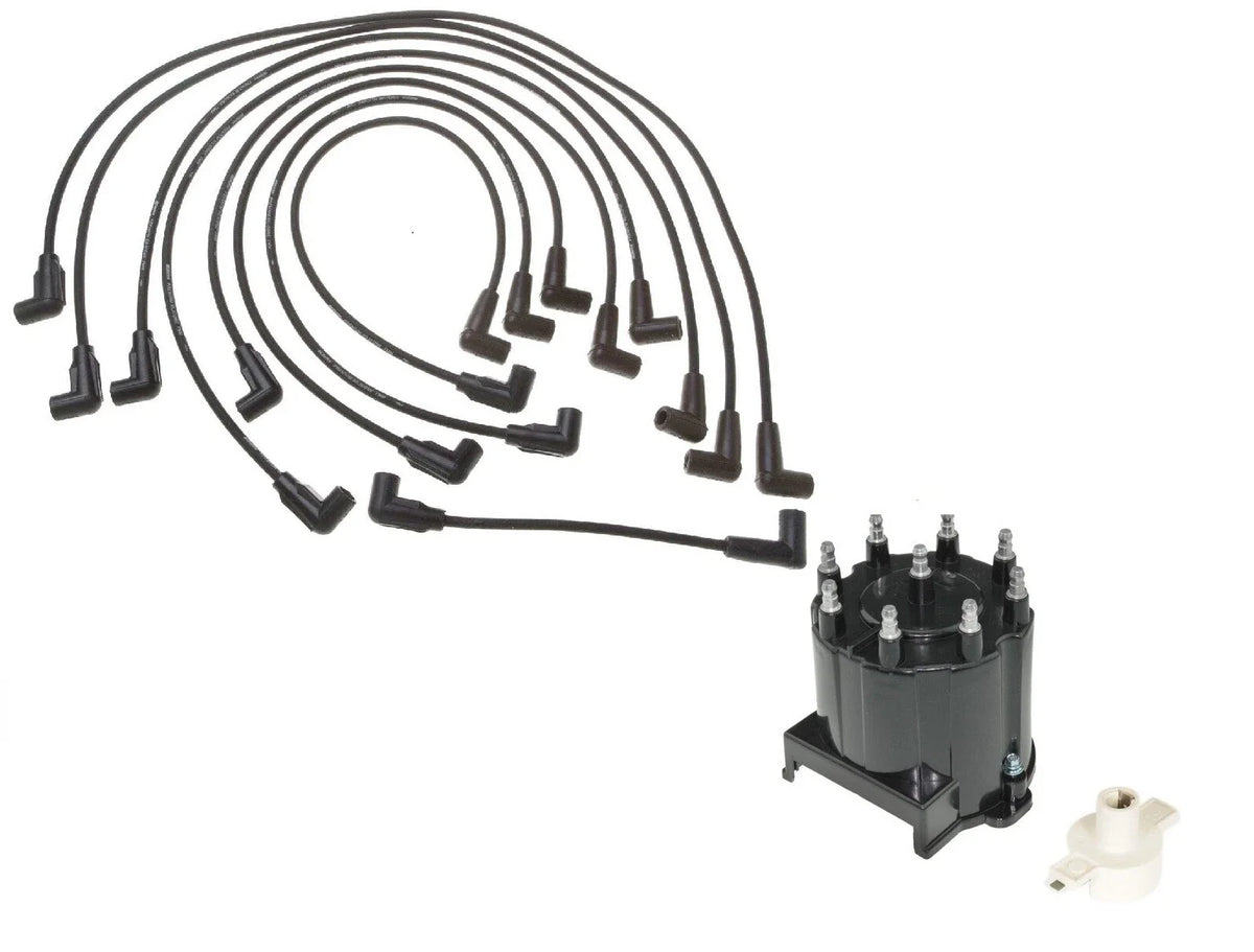 Ignition Wire Set & Distributor Cap Rotor Kit for Chevy G10 GMC G3500