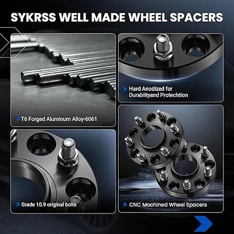 4-Piece HubCentric 1" Wheel Spacers 6x5.5 for Ram 1500 (2019-2024)