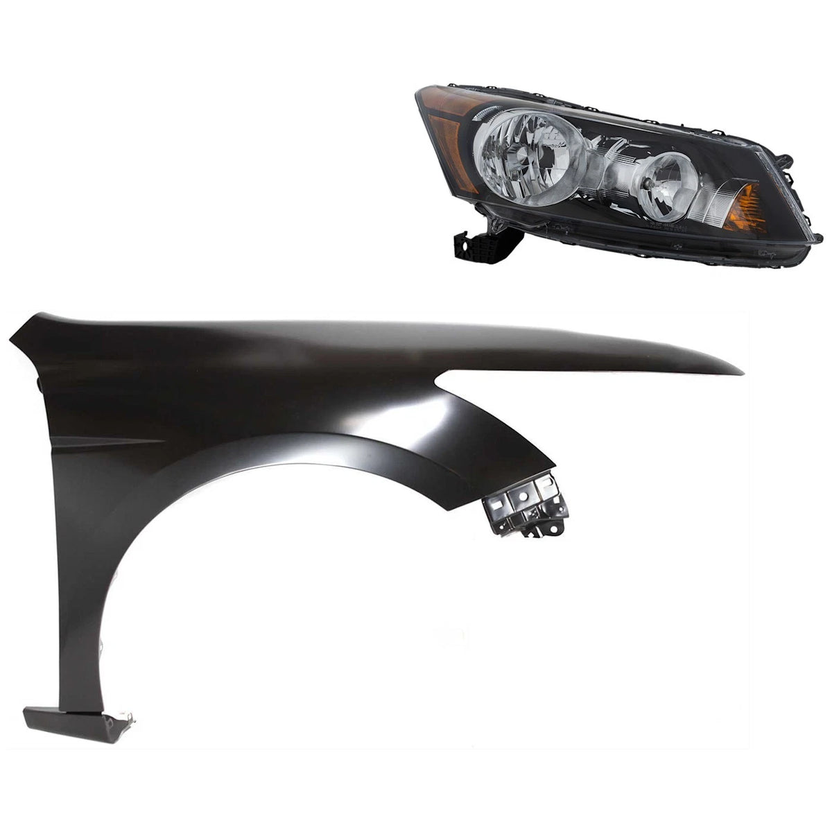Headlight for Honda Accord (2008–2012) Right Side RH Halogen Kit with Bulb