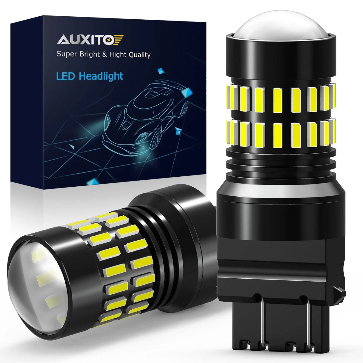 AUXITO 2X LED 3157 3156 3057 Back Up Reverse Light Bulb 6000K for Ford