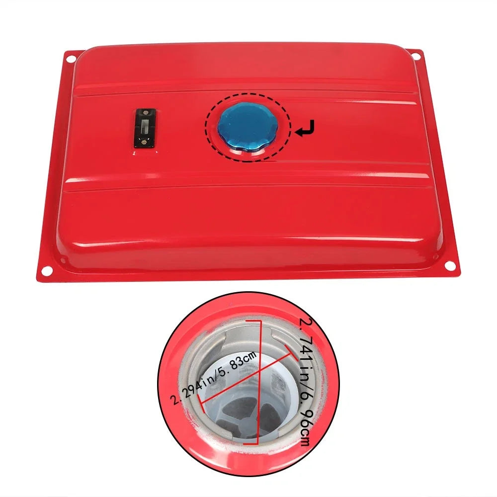 7 Gallon Universal Secondary Gas Fuel Tank with Petcock Filter Gauge Cap