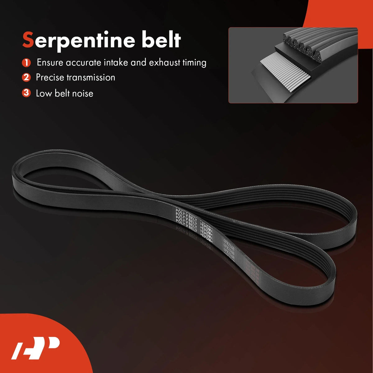 3X Serpentine Belt Drive Component Kit (1998-2000) for Ford Taurus