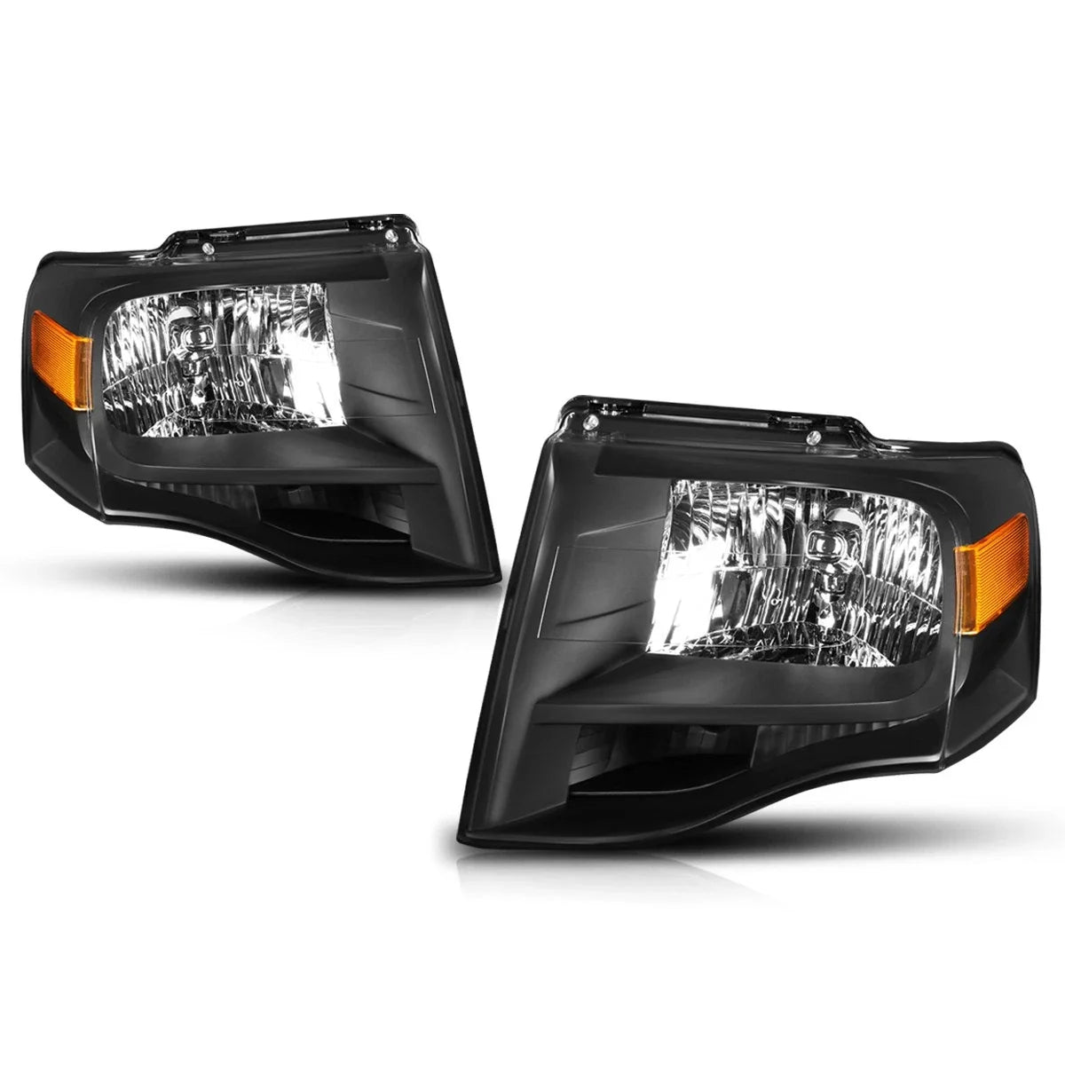 Replacement Black Housing Amber Corner Headlight for Ford Expedition (2007–2014)