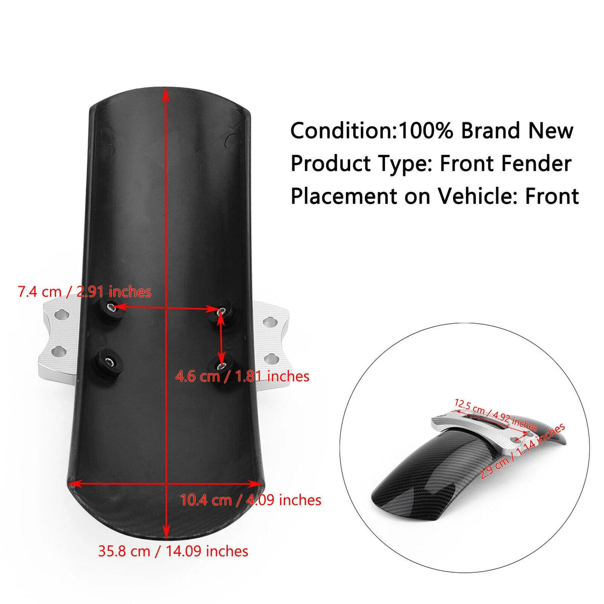 Front Fender Mudguard Carbon T9 for BMW R Nine T Scrambler 2016