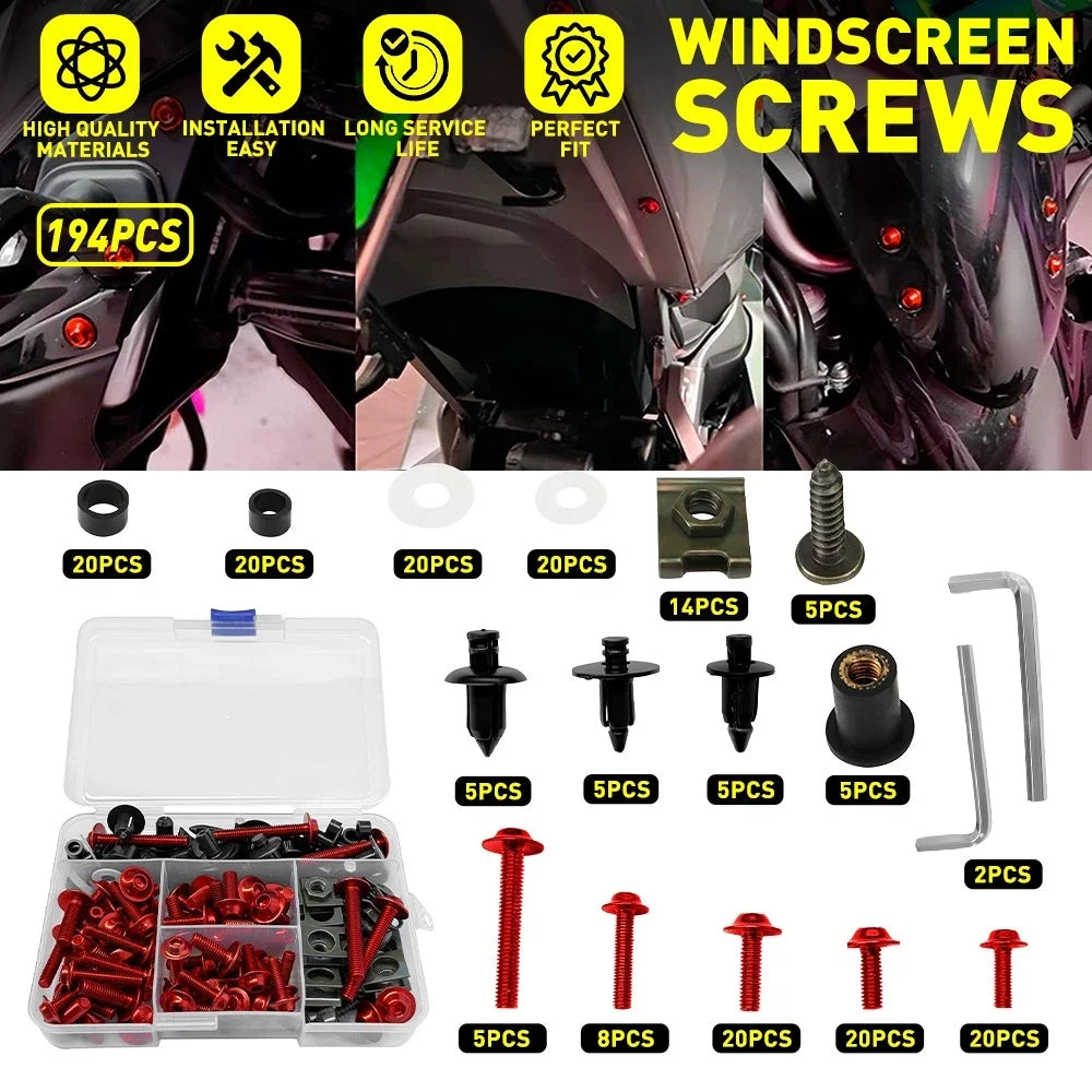 Fairing Bolts Kit for Suzuki GSXR600/750 (2011–2020) 194X Red