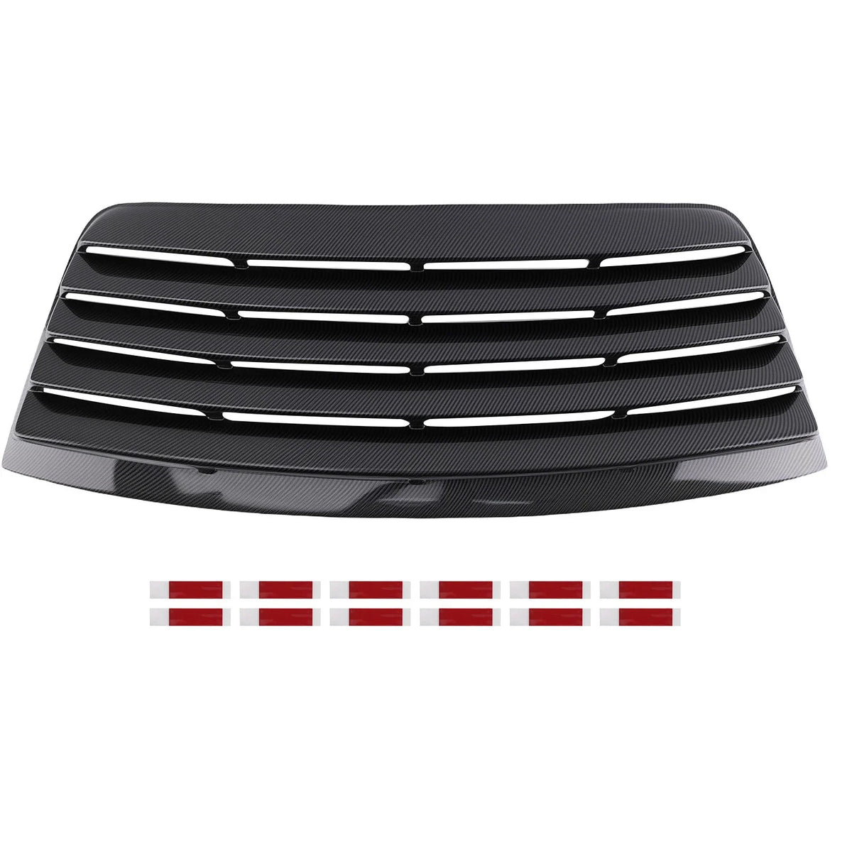Carbon Fiber Rear Window Louver UV Protection for Dodge Challenger 2008-2023