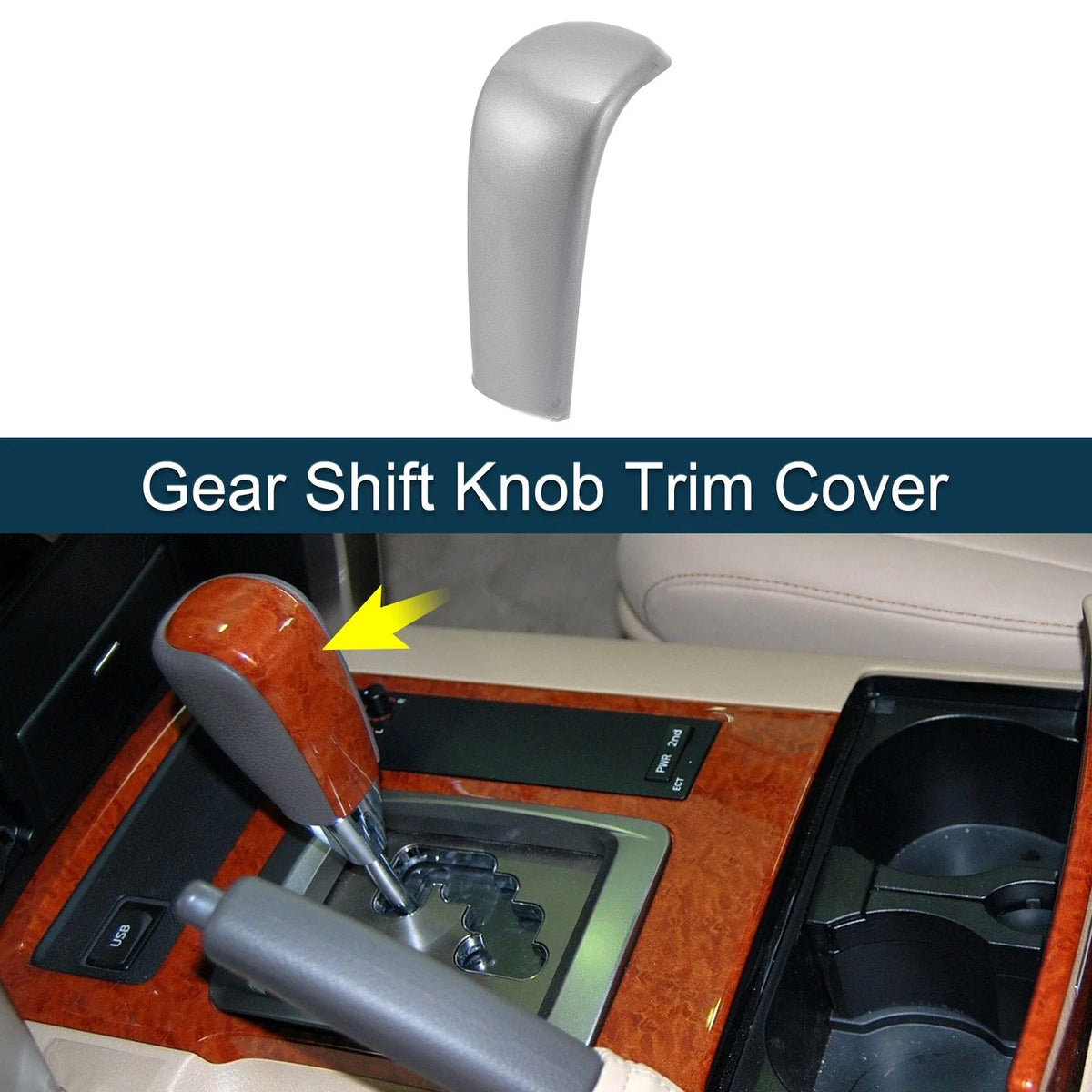 ABS Gear Shift Knob Cover Sticker for Toyota Land Cruiser Prado J150 (2009–2023)