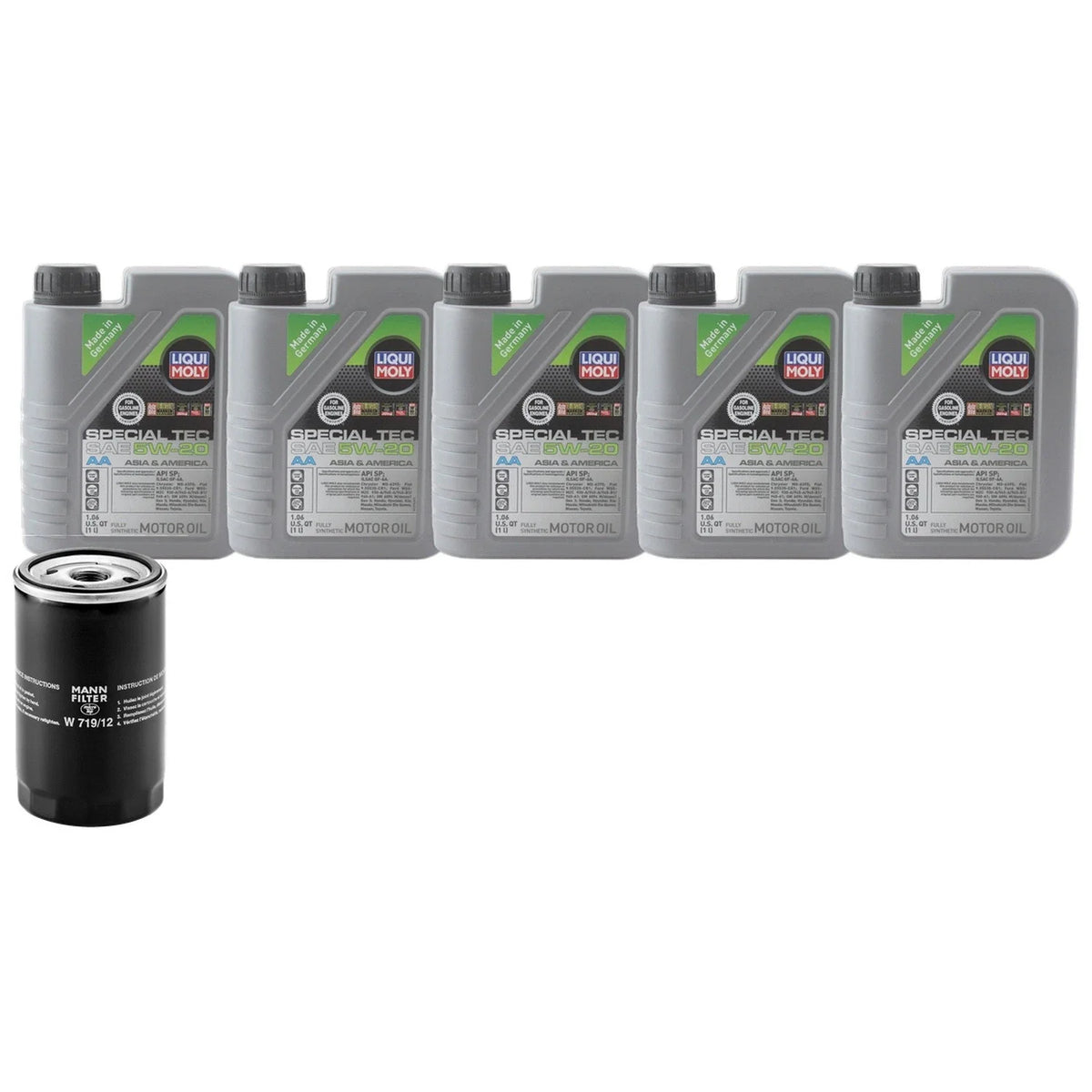 Engine Oil Change Kit 5L 5W-20 Liqui Moly for Ram 1500 Focus 2015-2023