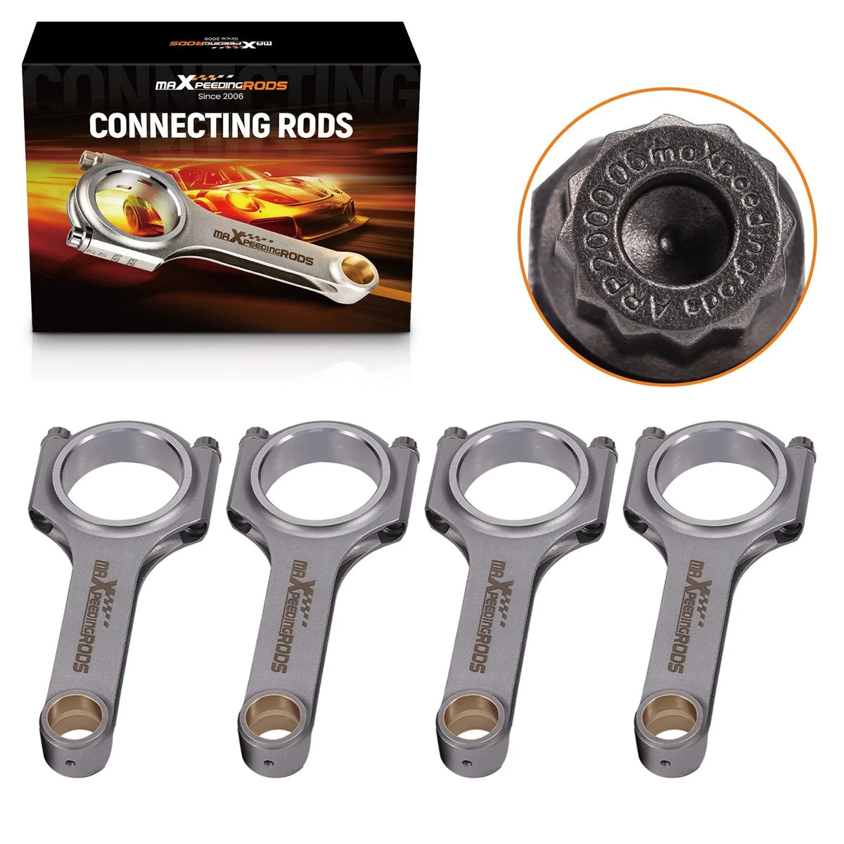 4 Connecting Rods for Toyota Starlet GT (1989-1999) 4E-FE 4EFTE